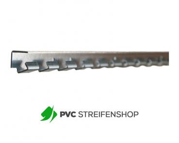 Hakenleiste für PVC Streifen Lamellenvorhang - 1230mm lang Edelstahl